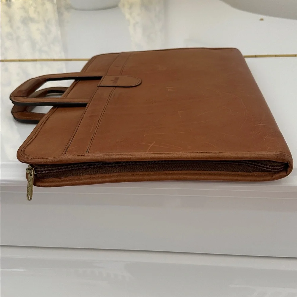 Hartmann Vintage Briefcase Document Case BeltingTan Leather Retractable Handles